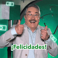 Felicidades Money Raining Old Man Thumbs Up GIF