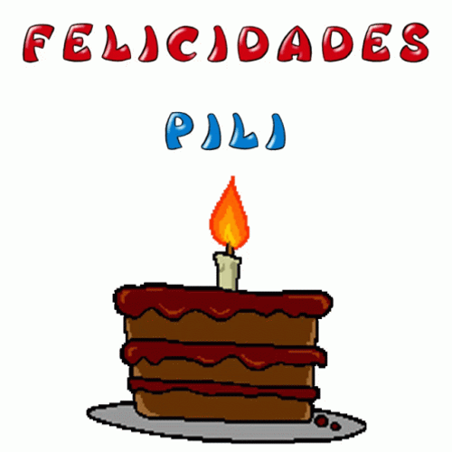 Felicidades Pili Layered Cake Cartoon GIF | GIFDB.com