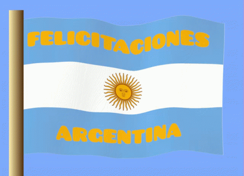 Felicitaciones Argentina Flag With Sun