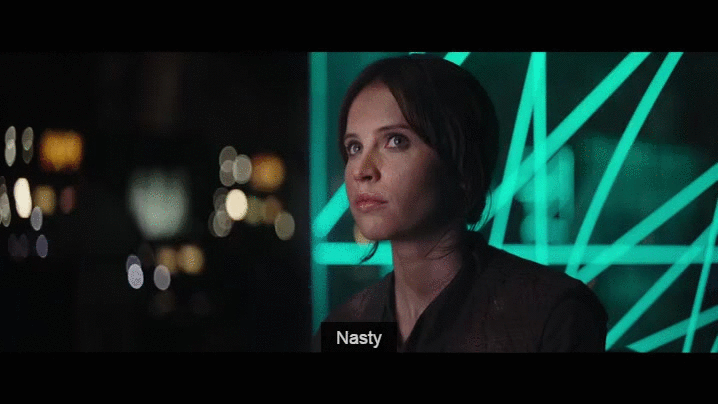 Felicity Jones Saying Nasty GIF