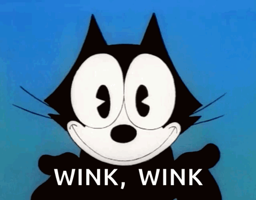 Felix The Cat Wink Wink GIF