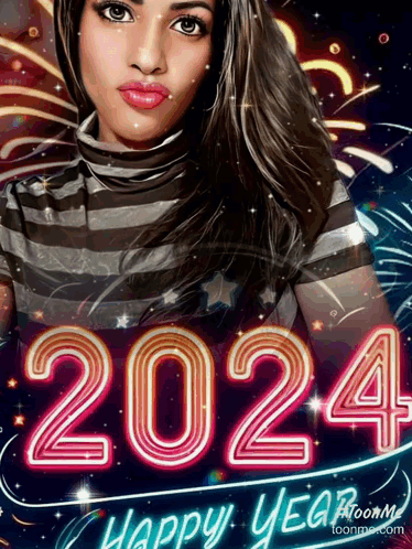 Feliz Año 2024 374 X 498 Gif GIF