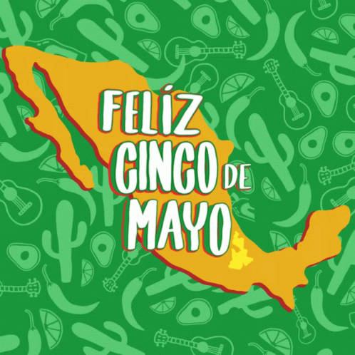 Feliz Cinco De Mayo Poster With Mexico Map