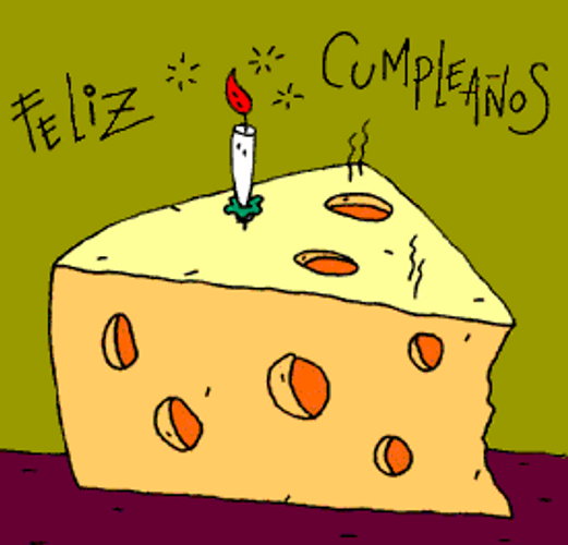 Feliz Cumpleaños Mouse In The Cheese GIF