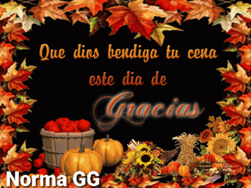 Feliz Dia De Accion De Gracias Autumn Theme GIF
