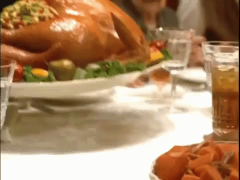 Feliz Dia De Accion De Gracias Turkey Meal GIF
