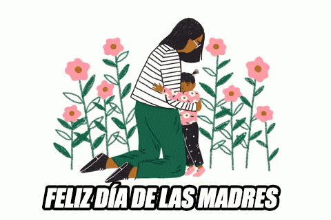 Feliz Dia De La Madres Mom And Daughter GIF