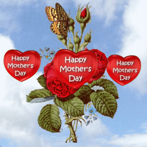 Feliz Dia De La Madres Revolving Hearts GIF