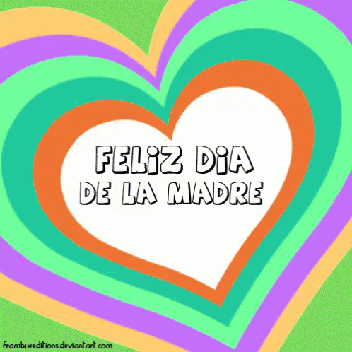 Feliz Dia De La Madres Trippy Heart GIF
