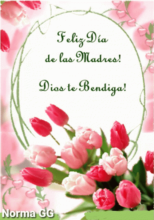 Feliz Dia De La Madres Tulip Blooms GIF