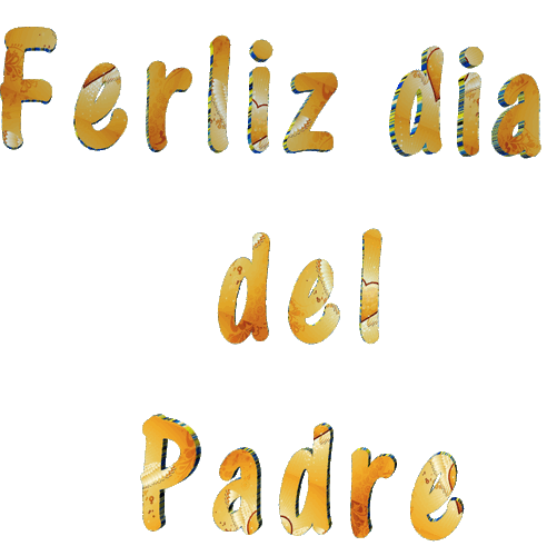 Feliz Dia Del Padre Orange Text GIF