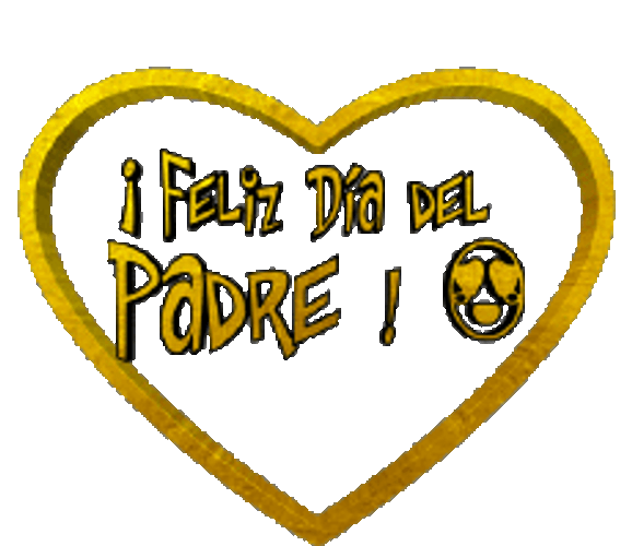 Feliz Dia Del Padre Yellow Heart Spin GIF
