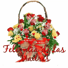 Feliz Die De Las Madres Flower Bucket GIF