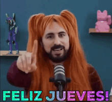Feliz Jueves Javi Soap With Wig GIF