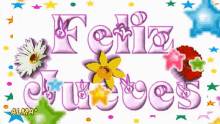 Feliz Jueves With Colorful Stars GIF