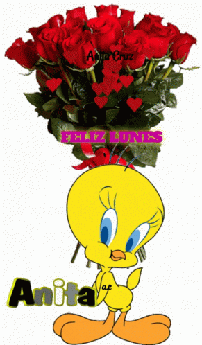 Feliz Lunes Anita Tweety Cartoon Character GIF