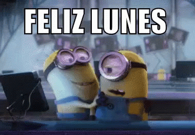 Feliz Lunes Hugging Minions GIF