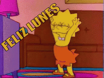 Feliz Lunes Lisa Simpson Fictional Character Dancing GIF