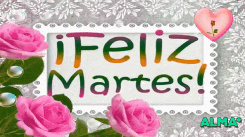 Feliz Martes Rainbow Text GIF