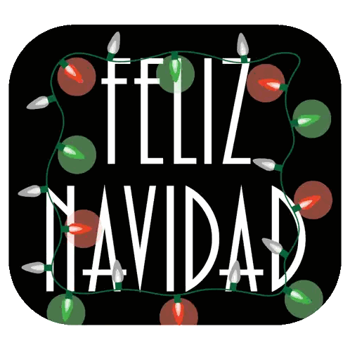 Feliz Navidad Sign with Christmas Lights