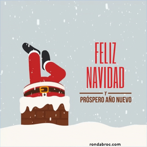 Feliz Navidad Upside Down Santa Fun Art GIF