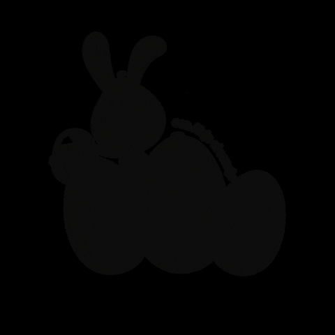 Feliz Pascua Bunny Three Easter Eggs GIF