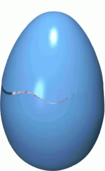Feliz Pascua Cracked Blue Easter Bunny Egg GIF