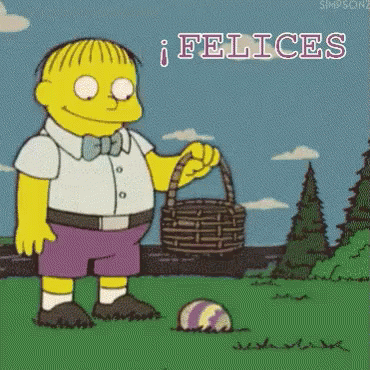 Feliz Pascua Ralph Wiggum The Simpsons Character GIF