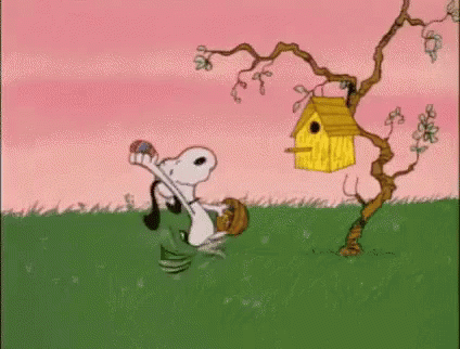 Feliz Pascua Snoopy Easter Egg Throw GIF