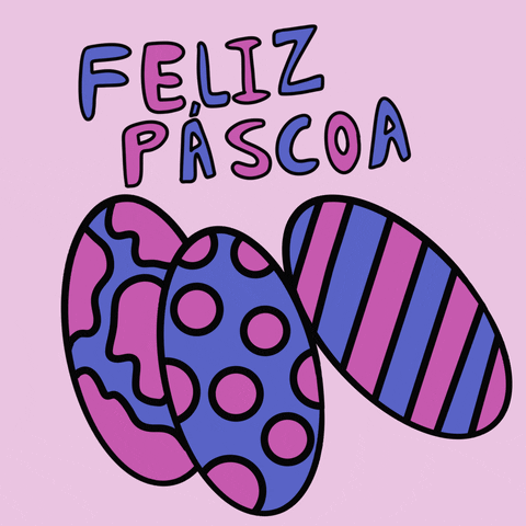 Feliz Pascua Three Easter Eggs Moving GIF