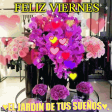 Feliz Viernes El Jardin De Tus Suenos Flowers Hearts GIF