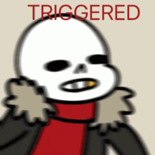 Fell Sans Animation Triggered Meme GIF
