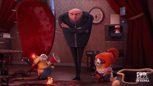 Felonious Gru Angry Playing Minions Despicable Me GIF