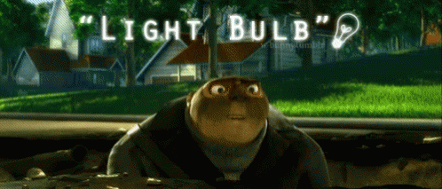 Felonious Gru Despicable Me Light Bulb GIF