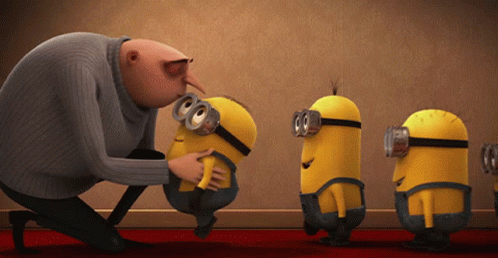 Felonious Gru Kissing Minions Despicable Me GIF