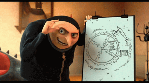 Felonious Gru Showing The Plan Despicable Me GIF