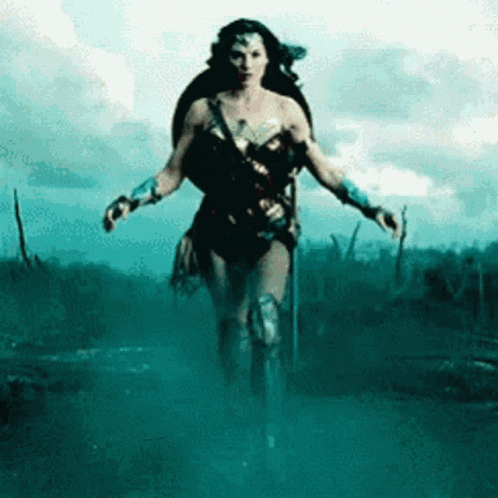 Legendary Superhero Walking Wonder Woman GIF