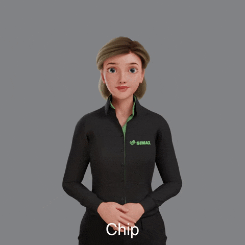 Female Avatar Chip Sign Language GIF