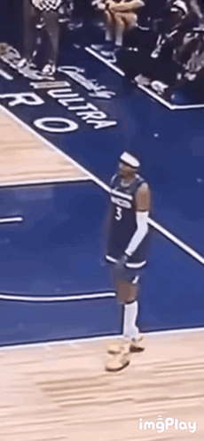 Female Basketball Player In Blue Indiana 8 Jersey GIF