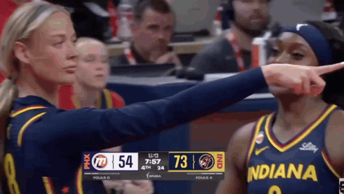 Female Basketball Player In Indiana Jersey GIF