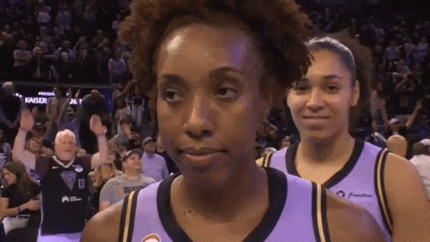 Female Basketball Player In Purple Freedom Jersey GIF