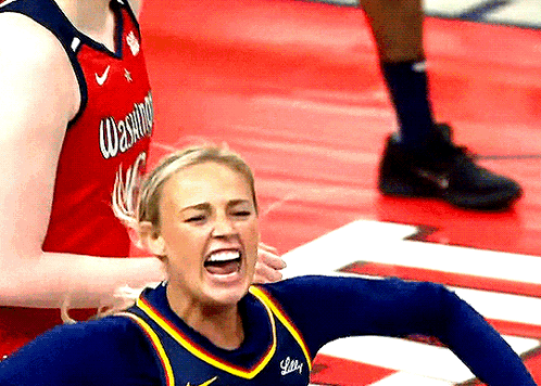 Female Basketball Player In Washington Jersey GIF