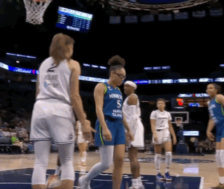 Female Basketball Player Minnesota 5 Jersey GIF