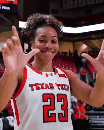 Female Basketball Player Texas Tech 23