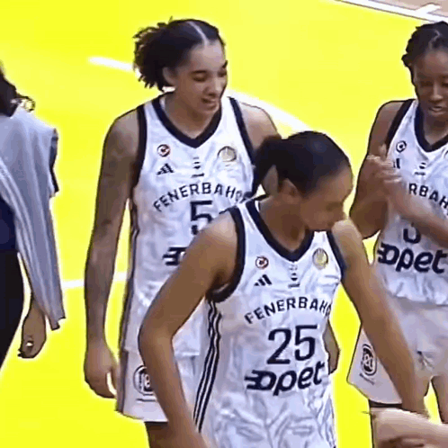 Female Basketball Players With Number 25 Jersey GIF