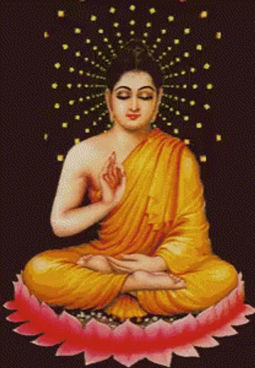 Female Buddha Vitarka Hand Gesture GIF