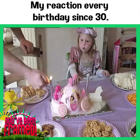 Female Celebrant Happy Birthday Fireworks Scare GIF