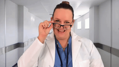 Female Doctor Wearing Glasses and Stethoscope
