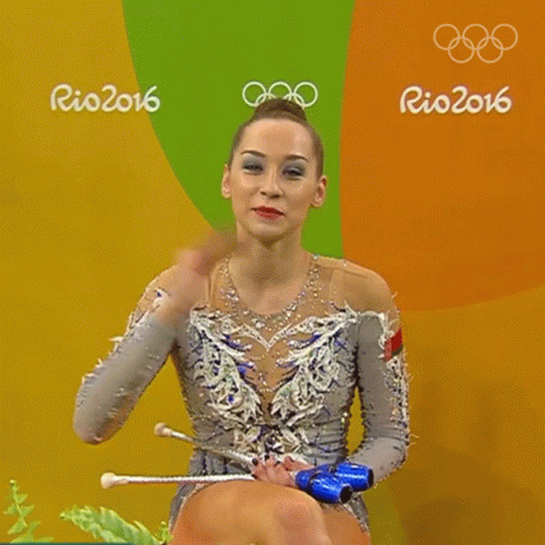 Female Gymnast in Rio 2016 Outfit