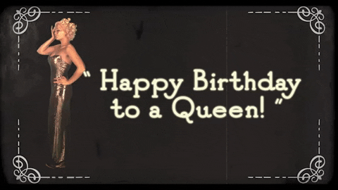 Female Happy Birthday Queen Marilyn Monroe GIF